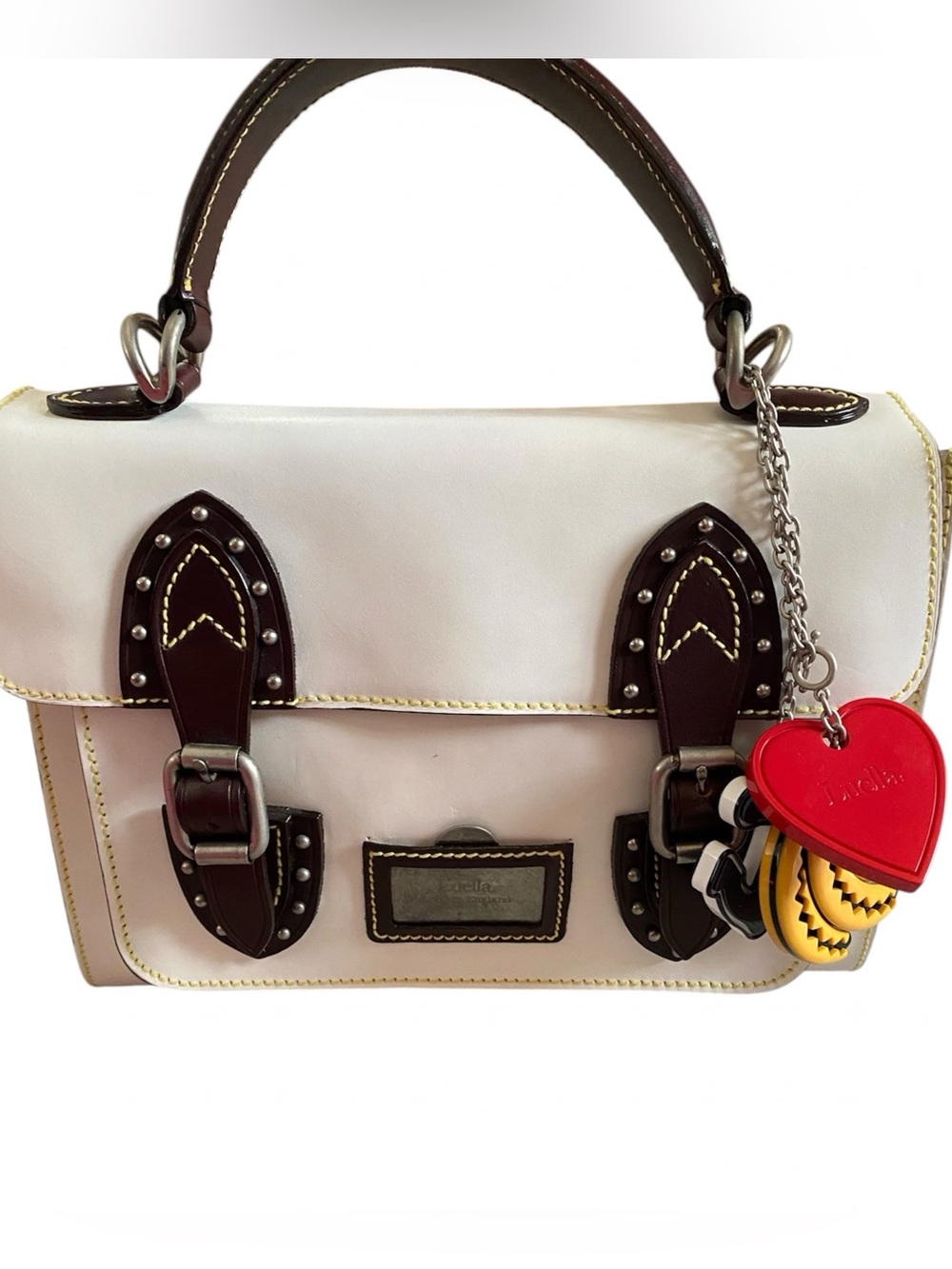 RARE Luella vintage top handle leather satchel